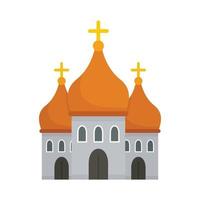 Christian cathedral icon flat isolated vector