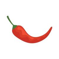 Hot chili pepper icon flat isolated vector