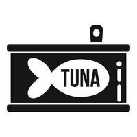 Tuna cat food icon simple vector. Tin can feed vector