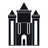 Ancient fort icon, simple style vector