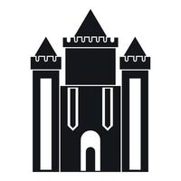 icono de fortaleza antigua, estilo simple vector