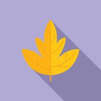 Yellow leaf icon flat vector. Tree foliage vector