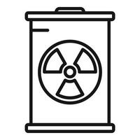 Nuclear barrel icon outline vector. Global disaster vector