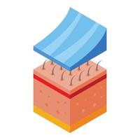 Skin wax therapy icon isometric vector. Natural paraffin vector