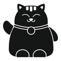 Asia lucky cat icon simple vector. Japan luck vector