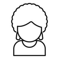African woman icon outline vector. Generation age vector