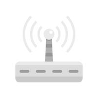 Wifi router radiation icon flat isolated vector