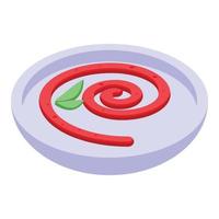 El Salvador red food icon isometric vector. Country national vector