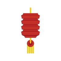 Chinese lantern element icon flat isolated vector