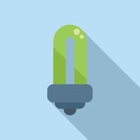 Eco bulb icon flat vector. Water plant vector