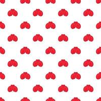 Red boxing gloves pattern, cartoon style vector