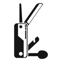 Pocket knife icon simple vector. Army multitool vector