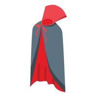 Red black cloak icon isometric vector. Cape hero vector