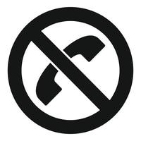 No phone call icon simple vector. Online internet vector