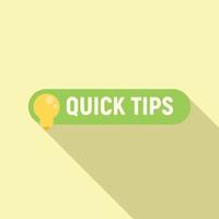 Business tip icon flat vector. Advice idea vector