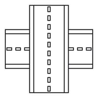 Multiple level highway icon, outline style vector