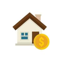 House buy online loan icon flat isolated vector