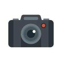 Photo camera record icon flat isolated vector