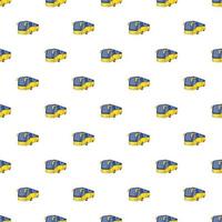 Bus pattern, cartoon style vector