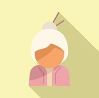 Grandma icon flat vector. Age generation vector