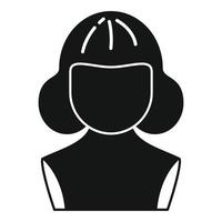 Face wig icon simple vector. Haircut style vector