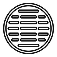 Lid manhole icon outline vector. City road vector