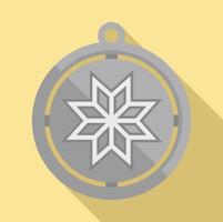 Luck amulet icon flat vector. Esoteric bead vector