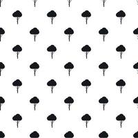 Fluffy tree pattern, simple style vector
