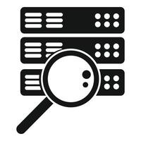 Server database icon simple vector. Crm data vector