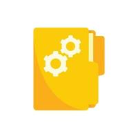 Software folder icon flat isolated vector