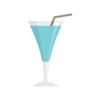 Cocktail drink icon flat isolated vector