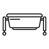 Foot bath equipment icon outline vector. Spa feet vector