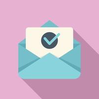 Subscribe email icon flat vector. Button letter vector