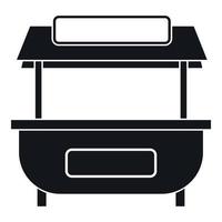 mostrador vacío con icono de dosel, estilo simple vector