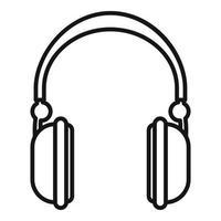 Operator headset icon outline vector. Headset microphone vector