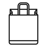 Eco paper bag icon outline vector. Food pack vector