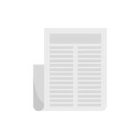 Library newspaper icon flat isolated vector