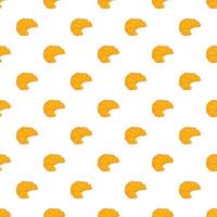 Croissant pattern, cartoon style vector
