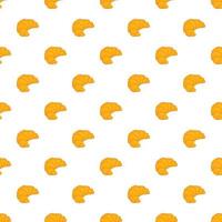 Croissant pattern, cartoon style vector