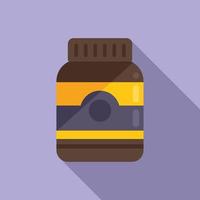 Cream cocoa icon flat vector. Chocolate paste vector