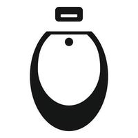 vector simple del icono de la cuenca del inodoro. baño wc