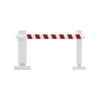 Railroad barrier icon flat isolated vector