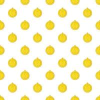 Medal for first place pattern, cartoon style vector