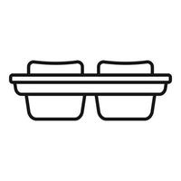 Maker ice cube tray icon outline vector. Water container vector