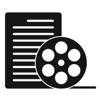 Video reel scenario icon simple vector. Film activity vector