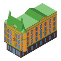 National house icon isometric vector. Serbia travel vector