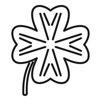 Clover button icon outline vector. Ireland day vector