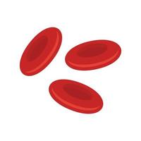 Red blood cells icon flat isolated vector