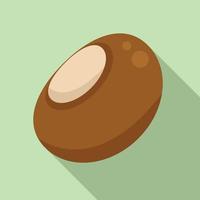 Chestnut icon flat vector. Autumn fruit vector
