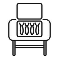 Smokehouse icon outline vector. Bbq grill vector